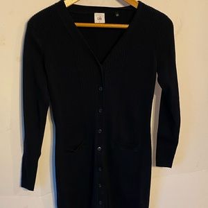 CAbi Counsel Cardigan-Ribbed Navy Blue-Size Small